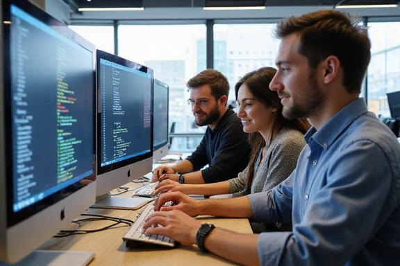 Équipe de développement logiciel professionnelle